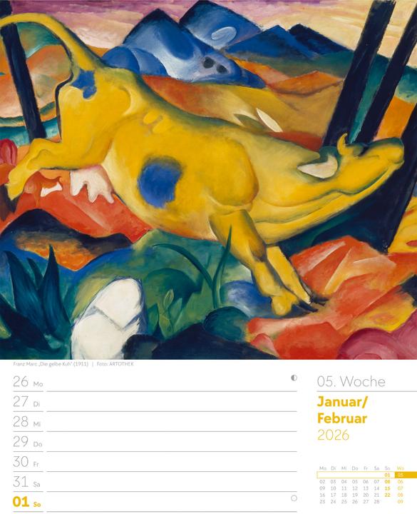 Immagine prodotto Kunstwelt - Impressionismus und Klassische Moderne - Wochenplaner Kalender 2026 (25 x 33 cm, Copertina rigida, Tedesco)