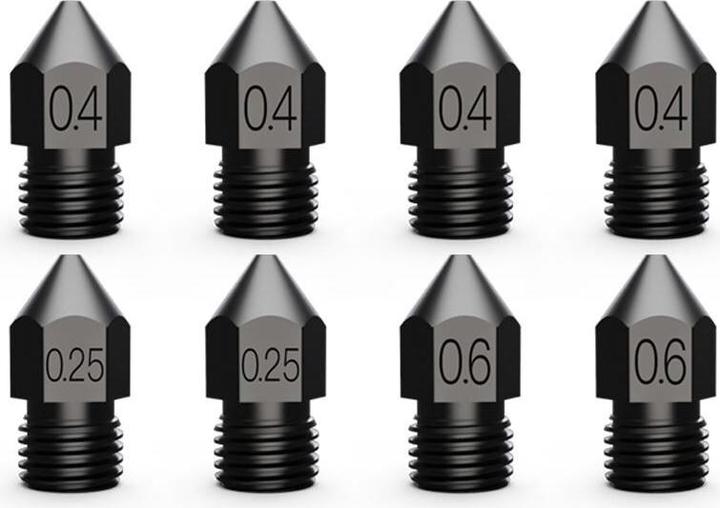 Actual product image Creality Nozzle set steel high-end, 8 pieces (Blast pipe)