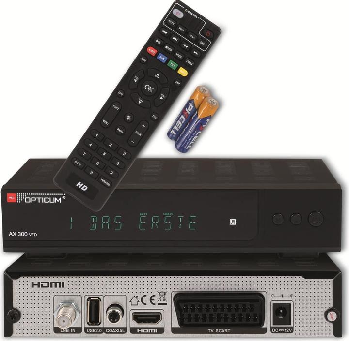 Actual product image Opticum 30052-1 - Receiver, SAT, DVB-S2, HDTV, FTA (DVB-S2)