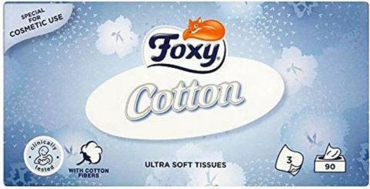 Actual product image Foxy FACIAL COTTON pañuelos ultra suaves 90 uds