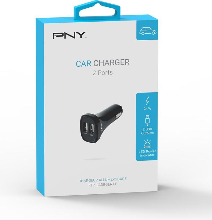 Image du produit PNY Dual USB Car Charger Black