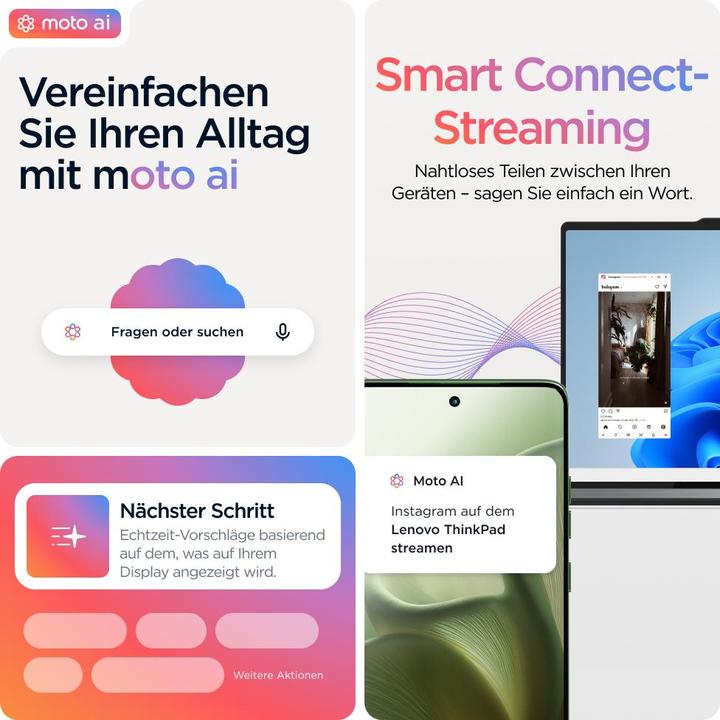 Productafbeelding Motorola Rand 60 (512 GB, Pantone klaver, 6.67", Dubbele SIM, 50 Mpx, 5G)