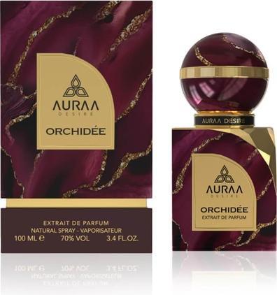 Auraa Desire Orchidee Extrait de Parfum 100ml von Luxuriöses Unisex-Parfüm mit Safran, Zimt (Eau de Parfum, 100 ml)