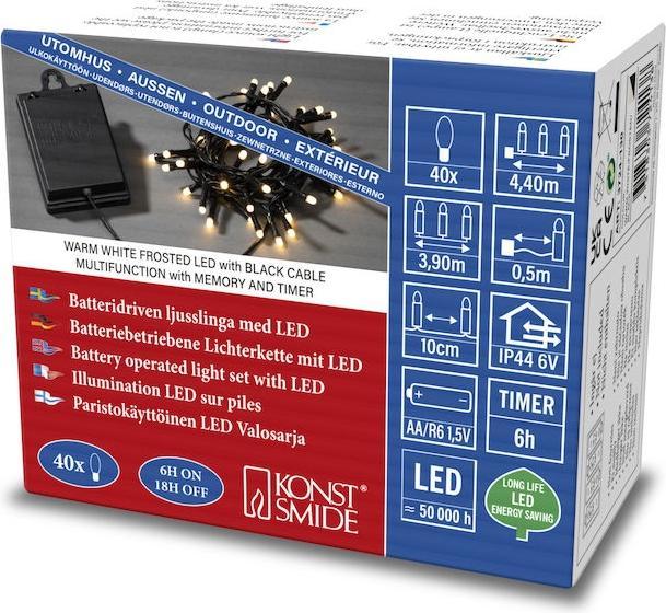 Produktbild Konstsmide LED-Lichterkette 40 LED, 3.9 m, Outdoor (0.14 m)