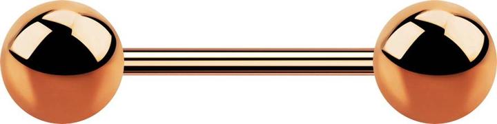 Star Piercing Micro Barbell rosegold mit zwei Kugeln (ohne Messing, Titan G23)