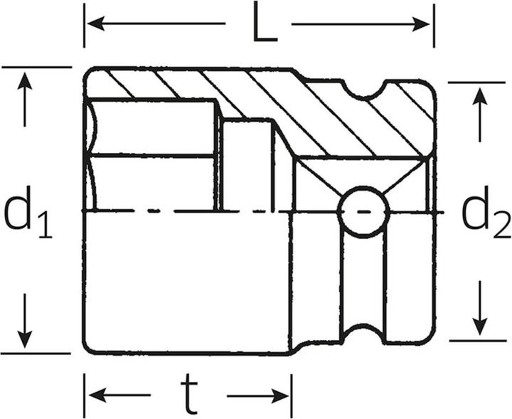 Produktbild Stahlwille 50IMP IMPACT-Steckschlüsseleinsätze 1/2 8 mm (8 mm)