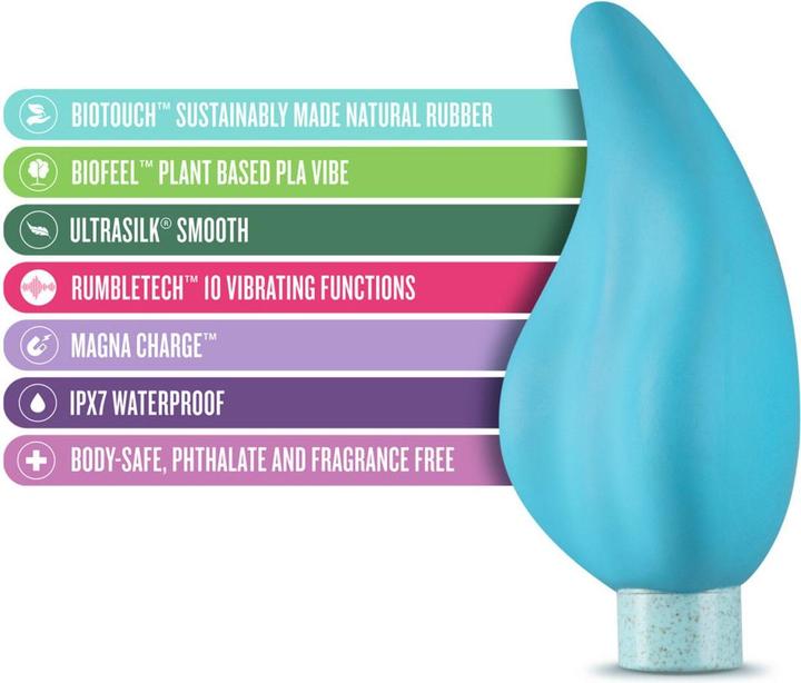 Actual product image Gaia Eco Caress Vibrator Aqua