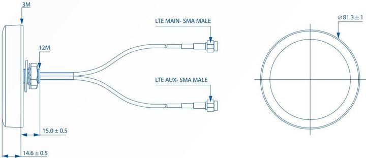 Actual product image Teltonika Antenna - Mobile Phone - 2.5 dBi (Main) (3G, GSM)