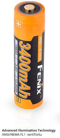 Image du produit Fenix ARB-L18-3400 Pile domestique Pile rechargeable 18650, CR123A Lithium-Ion (Li-Ion)