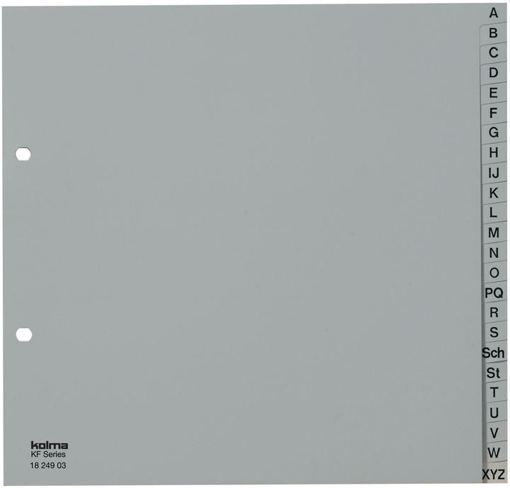 Kolma Répertoire A4 partiellement couvrant strong A-Z 24 pcs. gris