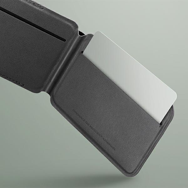 Actual product image Uniq Lyden DS magnetyczny portfel RFID i stojak na telefon żółto-szary/canary yellow-flint grey