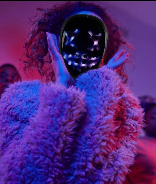 Actual product image Ueli Express App gesteuerte Party LED Bluetooth Maske
