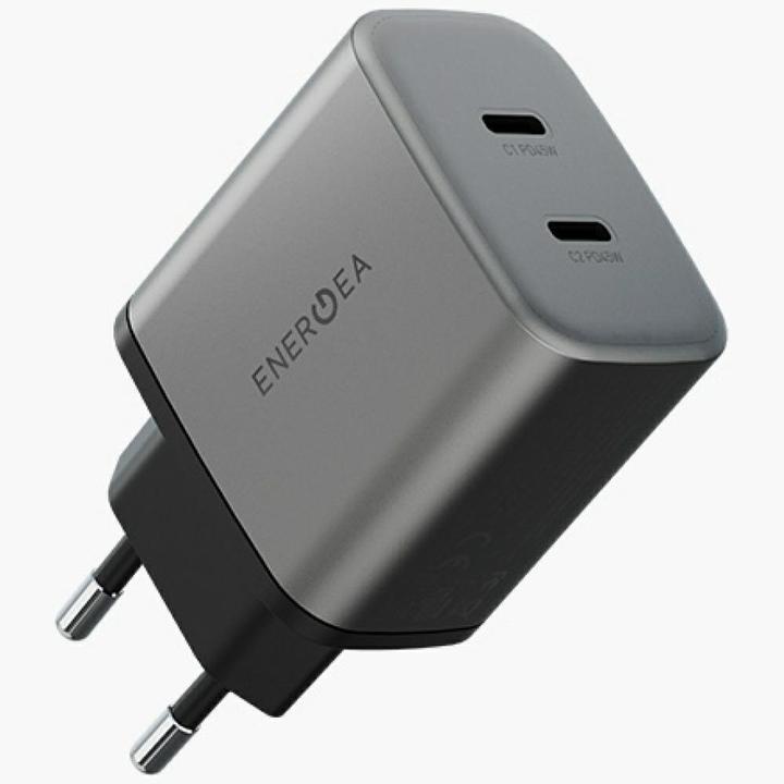 Energea Wall Charger Ampcharge GaN45 2xUSB-C PD/PPS/QC3.0 45W grey (45 W)