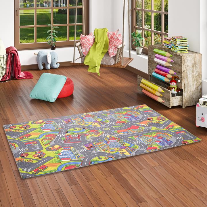 Produktbild Snapstyle Kinder Spiel Teppich Little Town 3D (200 x 250 cm)