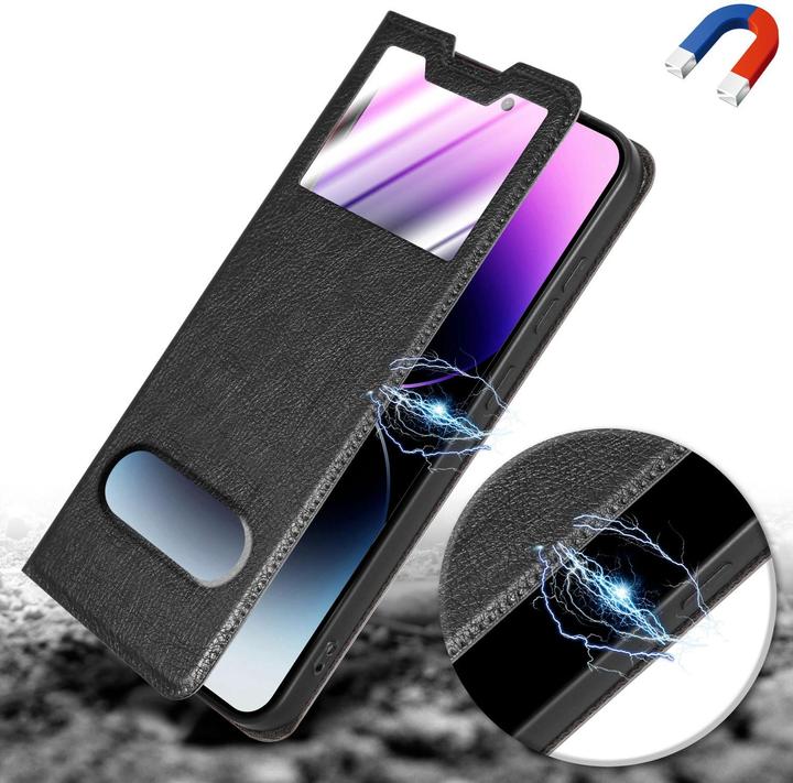 Actual product image Cadorabo Book View cover with double window (Samsung Galaxy S24+)