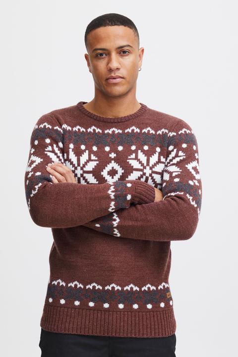 Actual product image Solid Norwig Men's Jumper Chunky Knit Pullover With Crew Neck (M)