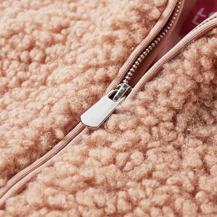 Immagine prodotto VidaXL Giacca con cappuccio per bambini Teddy in pelliccia sintetica cognac chiaro (116)