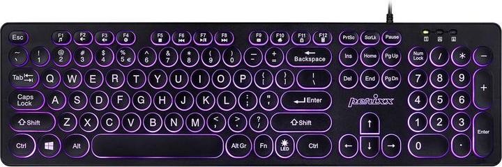 Produktbild Perixx PERIBOARD-317 R DE B Kabelgebunden Tastatur Deutsch, QWERTZ Schwarz Beleu (DE, Kabelgebunden)
