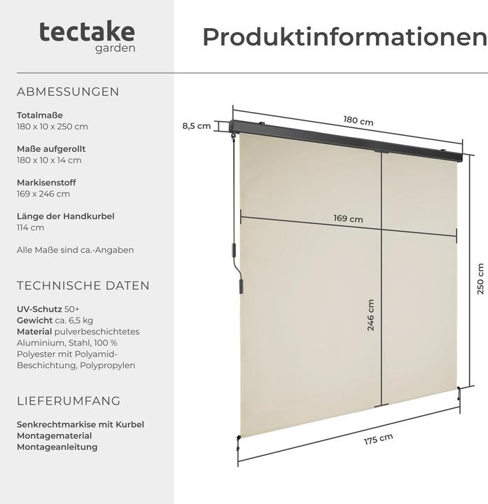 Actual product image tectake Eloise (1.80 m)