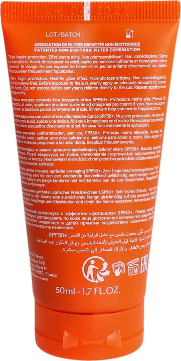 Actual product image Blurring Teinte Sun Protection Factor 50 + (Sun cream face, SPF 50, 50 ml)