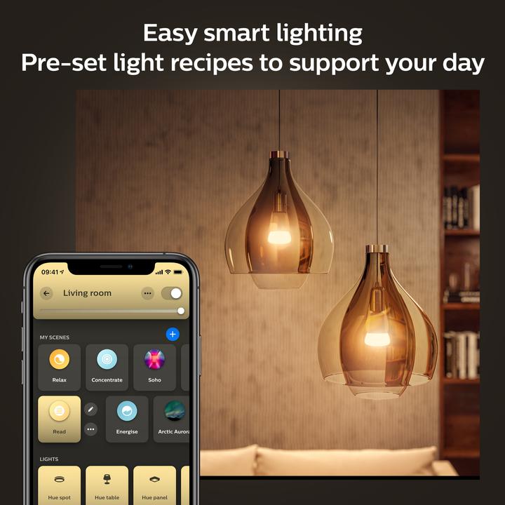 Actual product image Philips Hue White Ambiance (E27, 8 W, 1100 lm, 1 x, F)