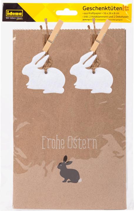 Produktbild Idena Ostertüten 2er Set 26x16x8cm FSC-Mix (Geschenktüte, 2 x)