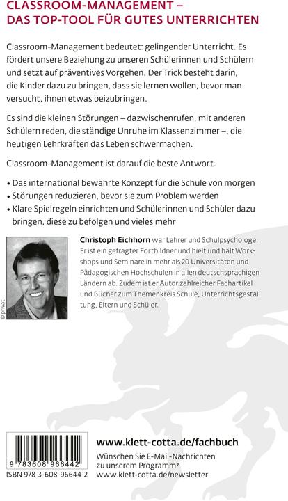 Produktbild Classroom-Management (Deutsch, Christoph Eichhorn, 2024)