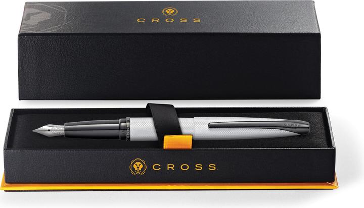 Produktbild Cross Füllfederhalter ATX FFH Chrom mit gefrästem Diamantmuster (in gebürsteten Chrom mit gefrästem Diamantmuster, 1 x)