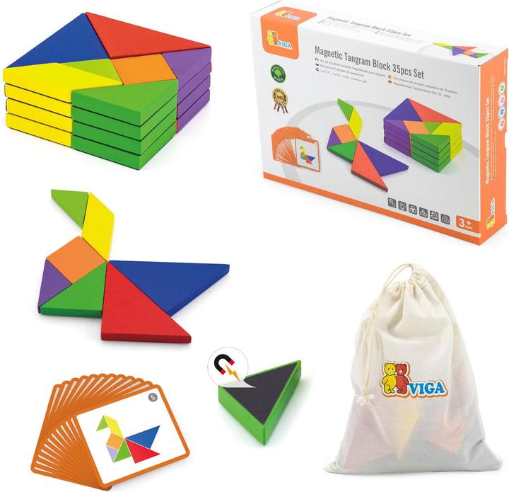Produktbild Viga Toys Bauklötze Magnetic Tangram