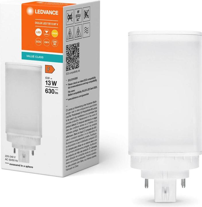Image du produit Ledvance Lampe compacte à LED (GX24q-1, 6 W, 630 lm, 10 x, F)