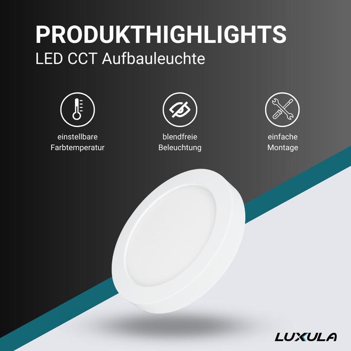 Image du produit Luxula Luminaire apparent à LED CCT (1190 lm)