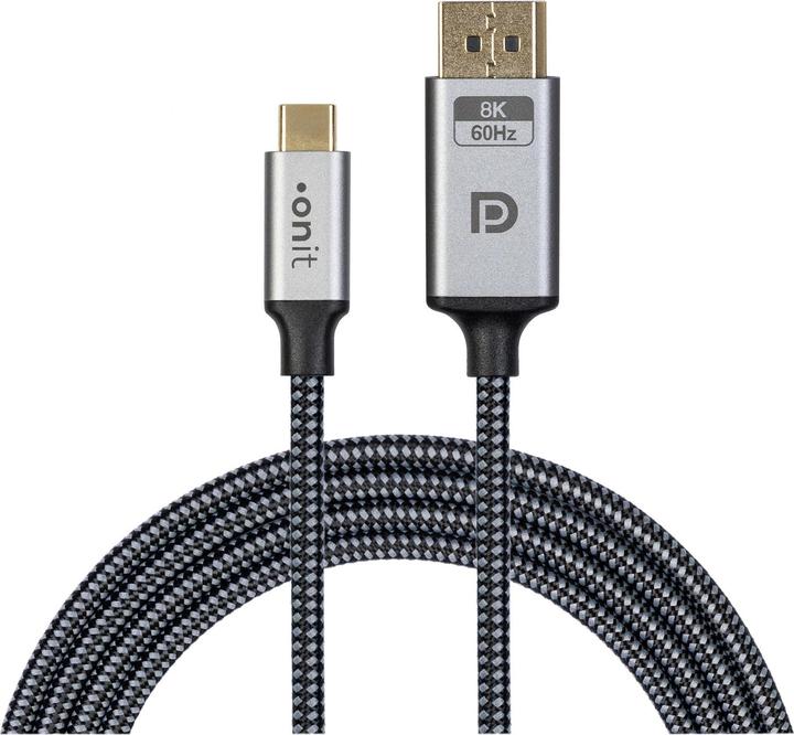 Onit Kabel USB Type-C - DisplayPort, 2 m (2 m, DisplayPort, USB Typ C)