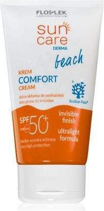 Actual product image Floslek Sun Care Derma Beach Cream Comfort SPF 50+, 50 ml (Sun cream face, SPF 50, 50 ml)