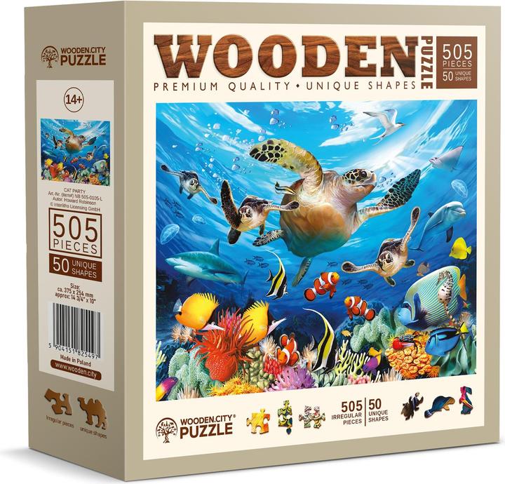 WoodenCity Puzzle Holz L Ocean life (505 Teile)