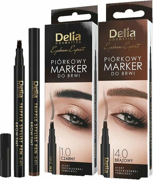 Delia Cosmetics Delia Eyebrow Expert Feather Eyebrow Marker Bronze 1Pc (Braun)