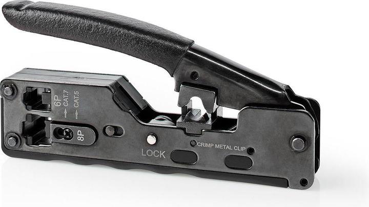 Actual product image Nedis Crimp pliers CAT5 / CAT5e / CAT6 / CAT6a / CAT7 / RJ12 / RJ45 Cutting/Plier/Stripping ABS/Stee