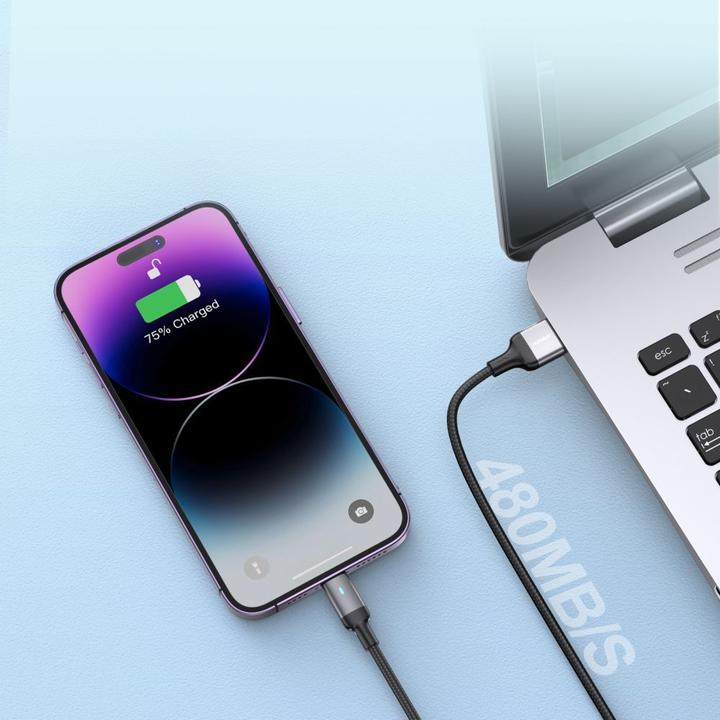 Actual product image Joyroom S-CL020A10 Extraordinary Series 20W Type-C to Lightning Fast Charging Data Cable 1.2m-Black (1.20 m, USB 2.0)