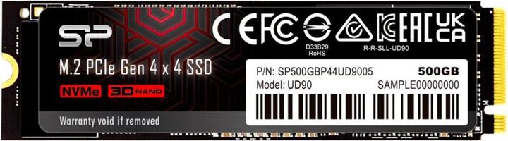 Silicon Power M.2 2280 PCIe 500GB SSD UD90 Gen4x4 NVMe 4500/1950 MB/s (500 Go, M.2 2280)
