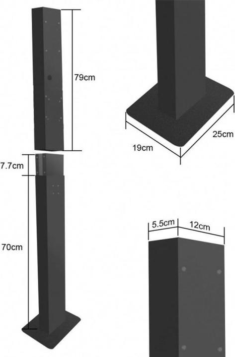 Produktbild GreenCell Standmontagepfosten für Wallbox