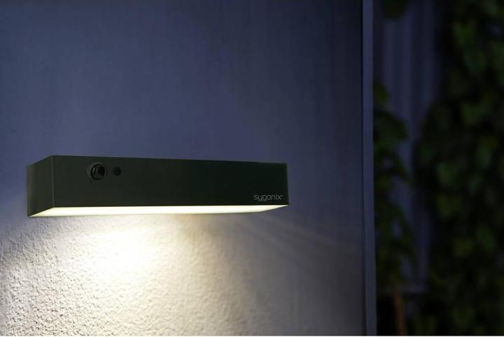 Actual product image Sygonix SY-5801968 Solar outdoor wall light neutral white anthracite grey (1000 lm, IP54)