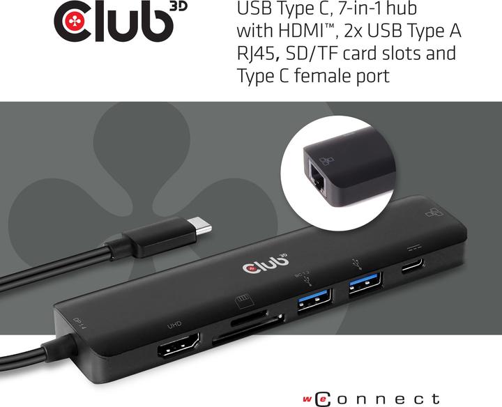 Produktbild Club 3D CSV-1592 (USB-C, 7 Ports)