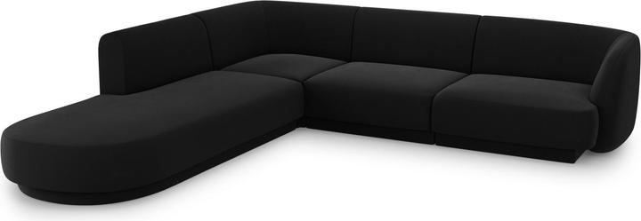 Image du produit Micadoni Canapé D'Angle Gauche Velours, "Miley", 6 Places, 255x248x70Fabriqué en Europe (Canapé d'angle)