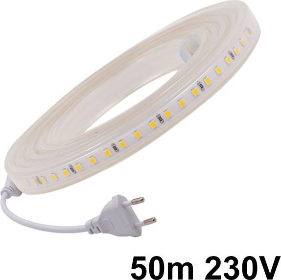 Lumina Swiss 50m de bande LED HD 230V 1365lm/m 15W/m Chaud 3000K (Blanc chaud, 5000 cm, Extérieur)