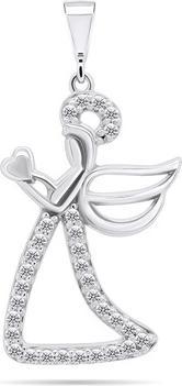 Brilio Silver - Gentle silver angel pendant PT35W