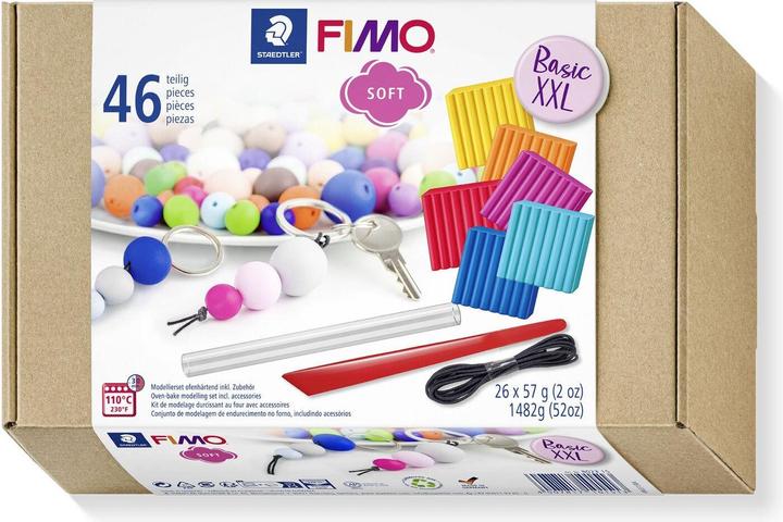 Fimo Set di argilla da modellare "Basic XXL", 46 pezzi
