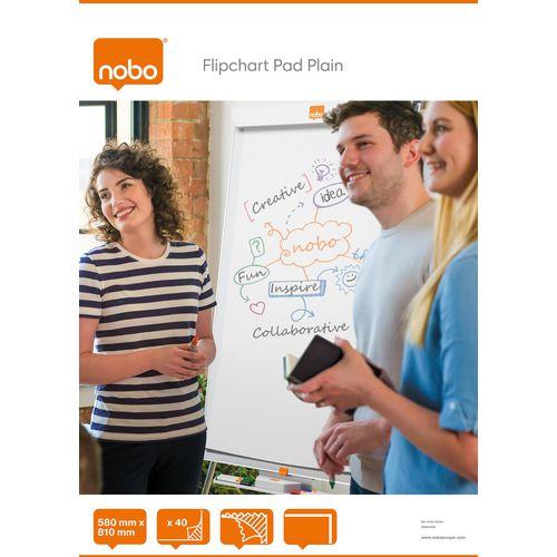 Actual product image Nobo Flipchart pad 58x81cm 34631165 blank 40 sheets