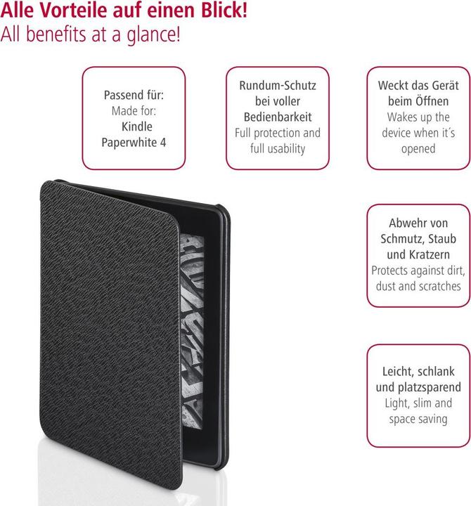 Produktbild Hama eBook-Case (Kindle Paperwhite 4)