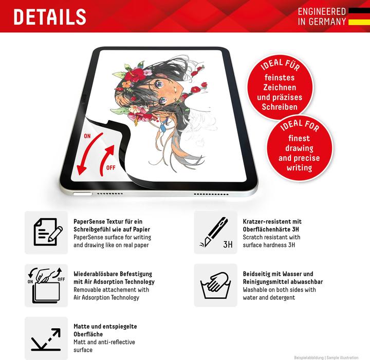 Produktbild Displex Tablet Papersense, iPad Paper Feeling Schutzfolie (1 Stück, iPad Pro 12.9 2022 (6. Gen))