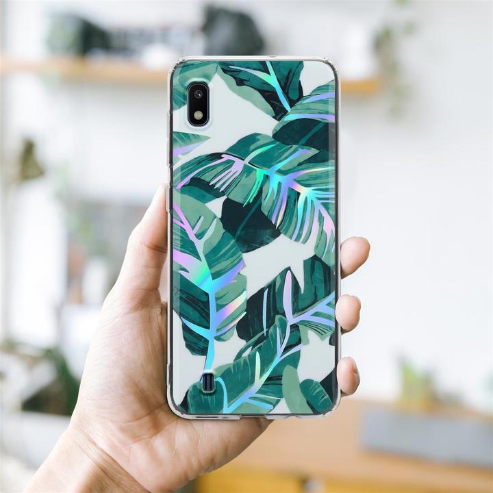 Actual product image Cadorabo IMD TPU Colorful Flowers & Leaves Cover (Samsung Galaxy A10, HTC One M10)