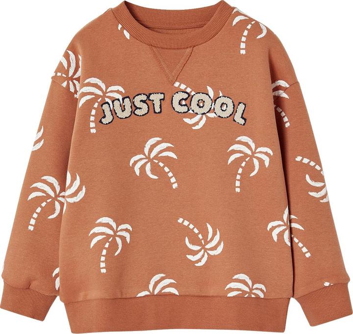 Vertbaudet Jungen Sweatshirt mit Frottee-Motiv und Recycling-Polyester